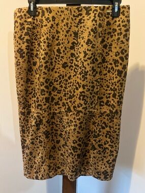 Leopard Print Pencil Skirt in Brown and Black